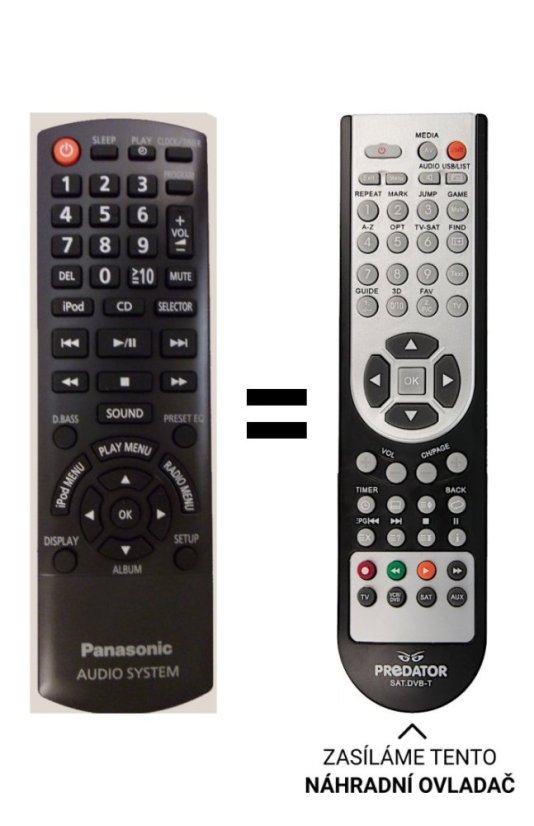 Panasonic N2QAYB000896 náhradní dálkový ovladač jiného vzhledu