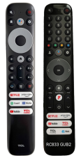 TCL RC902V FUR1 original remote control with numbers and colored buttons.