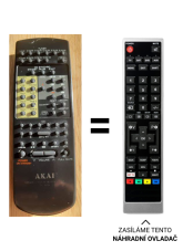 AKAI AM-39, AM-49, AM-59, AM-69 náhradní dálkový ovladač jiného vzhledu