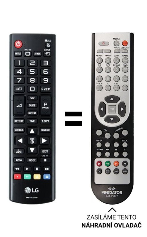 LG AKB74475480 náhradní dálkový ovladač jiného vzhledu