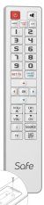 A universal washable remote control that we will program for your device - White