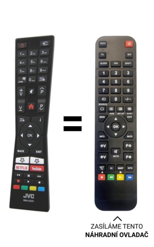 JVC RM-C3337 náhradní dálkový ovladač jiného vzhledu