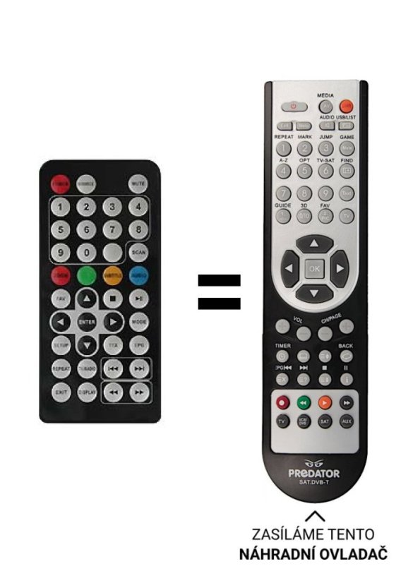 ECG TVP 7910 DVB-t náhradní dálkový ovladač jiného vzhledu.