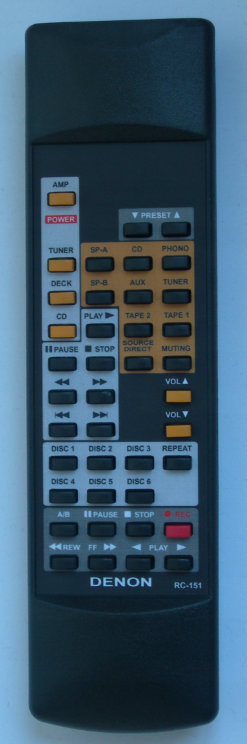 DENON RC-151 PMA1080R replacement remote control with the same description