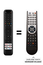 TCL RC833 Náhradné diaľkové ovládanie iného vzhľadu