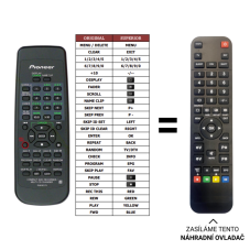Pioneer PDR-W839 replacement remote control of a different appearance