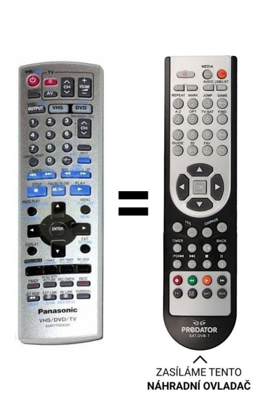 Panasonic EUR7720X30 náhradní dálkový ovladač jiného vzhledu