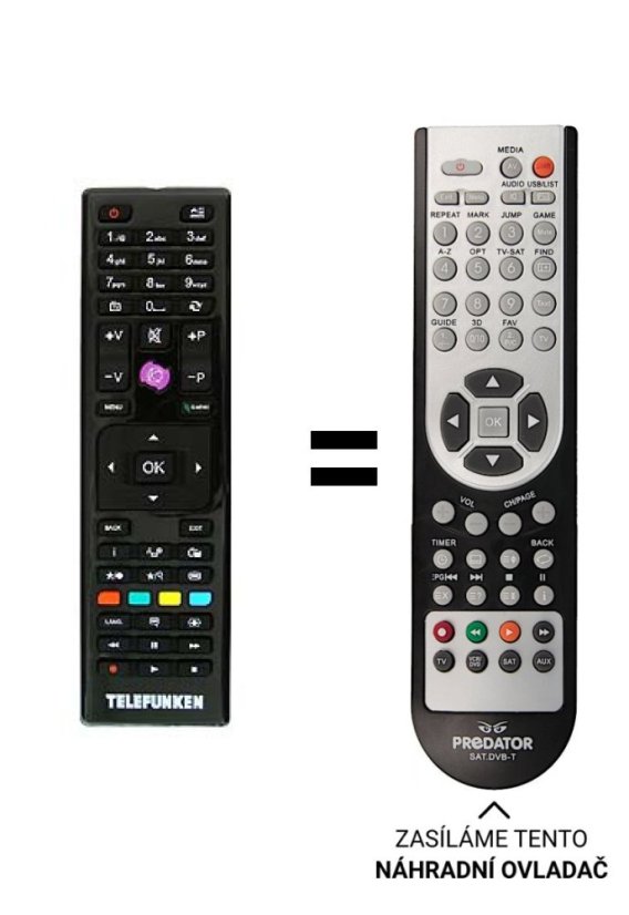 Finlux TV24FLZR274S Náhradné diaľkové ovládanie iného vzhľadu