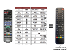 Panasonic DMRE-H68 náhradný diaľkový ovládač iného vzhľadu