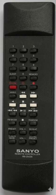 Zamienny pilot do SANYO RB-DA300 z identycznymi oznaczeniami