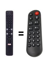 TCL 50C715, U49P6006X1 náhradní dálkový ovladač pro seniory