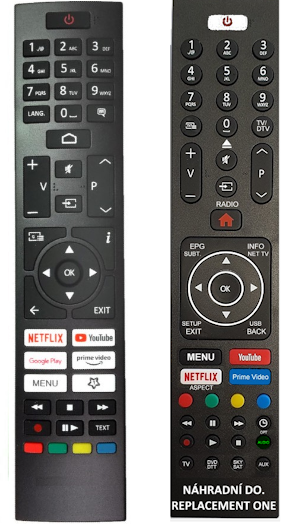 JVC LT-24VAH3035, LT-55VAQ7235 replacement remote control different appearance