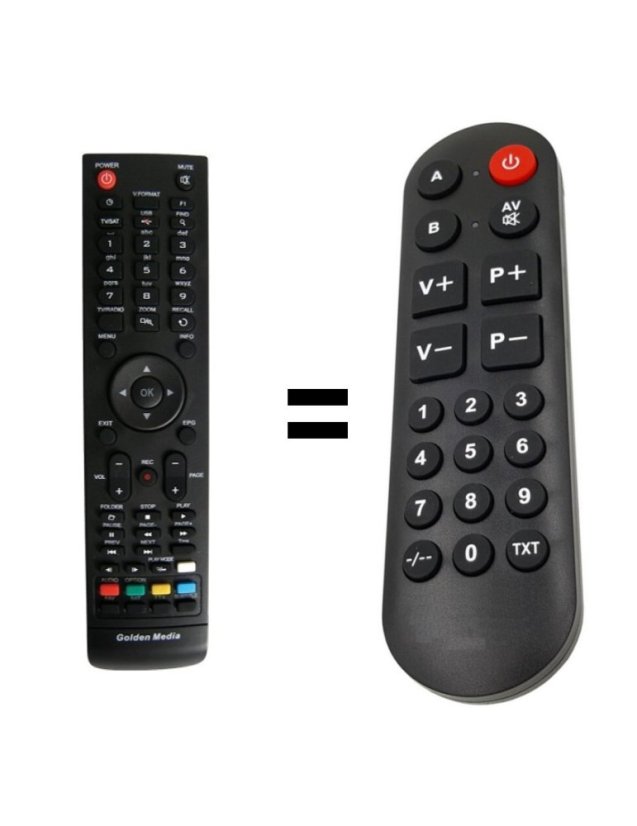 Amiko HD8250+ náhradní dálkový ovladač pro seniory