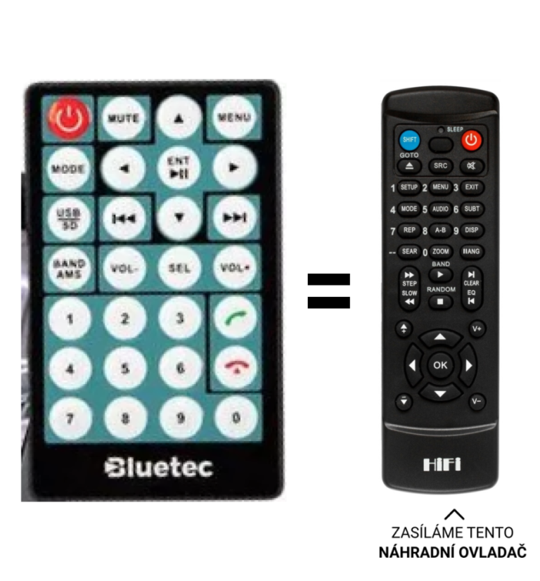 Bluetec BC9000 replacement remote control with a different look