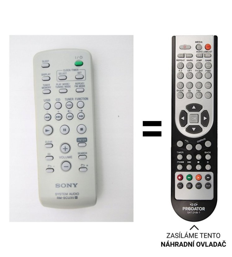 Sony RM-SCU35B náhradní dálkový ovladač jiného vzhledu