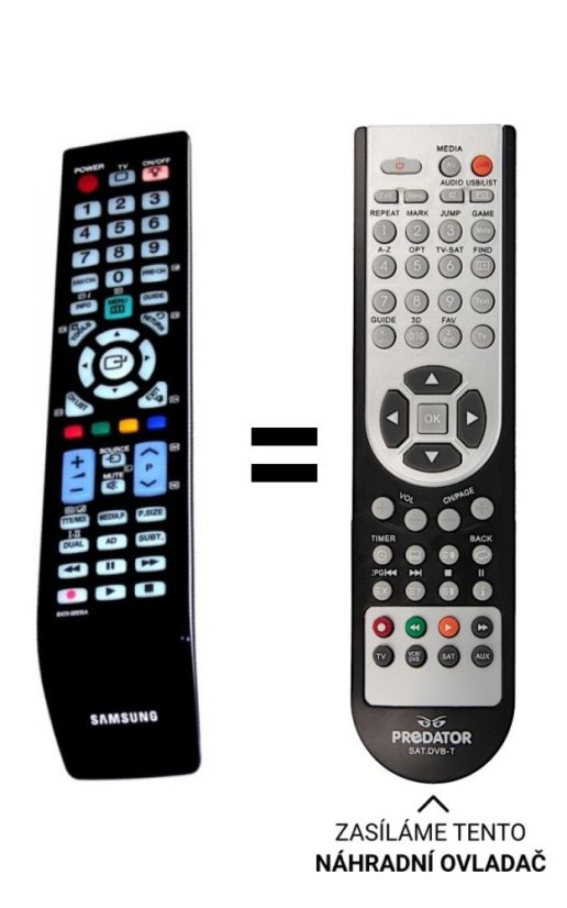 Samsung UE32B6000, UE40B6000 náhradní dálkový ovladač jiného vzhledu