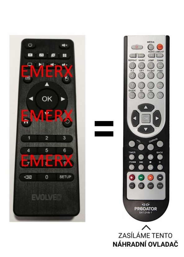 Evolveo Shc andbox-Q5-4K-RMT Replacement Remote Control