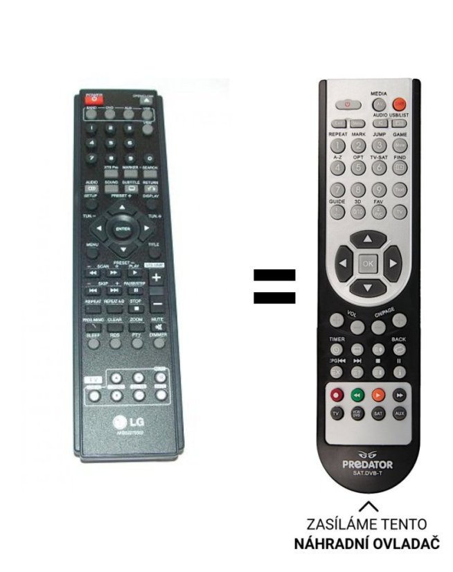 LG AKB32273502 náhradní dálkový ovladač jiného vzhledu