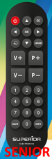 PANASONIC TV remote control for seniors, juniors, hotels or hospitals.