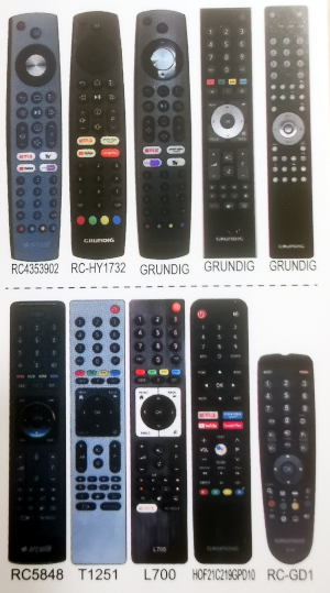 GRUNDIG RM-L1732 YOUTUBE,NETFLIX,PRIME VIDEO,GOOGLE PLAY universal remote control
