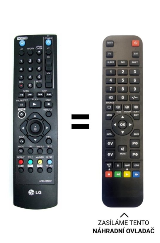 LG AKB54089001 náhradní dálkový ovladač jiného vzhledu
