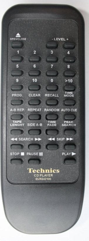 Technics EUR642100 replaces the remote control of the same design