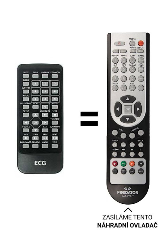 ECG DVP7610DVB-T Replacement Remote Control