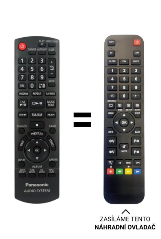 Panasonic N2QAYB000555 náhradní dálkový ovladač jiného vzhledu