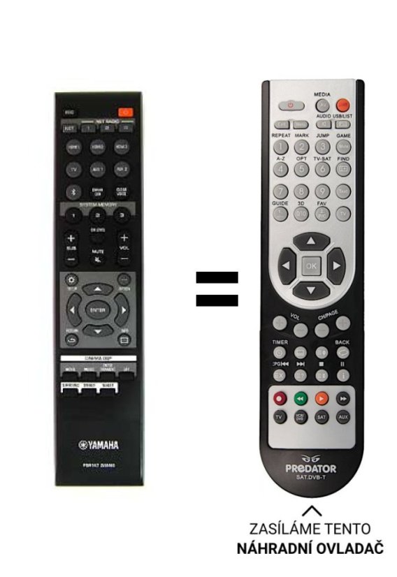 YAMAHA YSP-2700, FSR147, ZU804800 náhradní dálkový ovladač jiného vzhledu