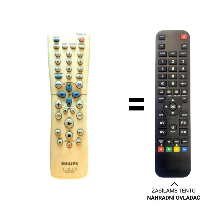Philips RT25123/111 náhradní dálkový ovladač jiného vzhledu