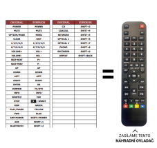 Denon PMA-600NE replacement remote control of a different appearance