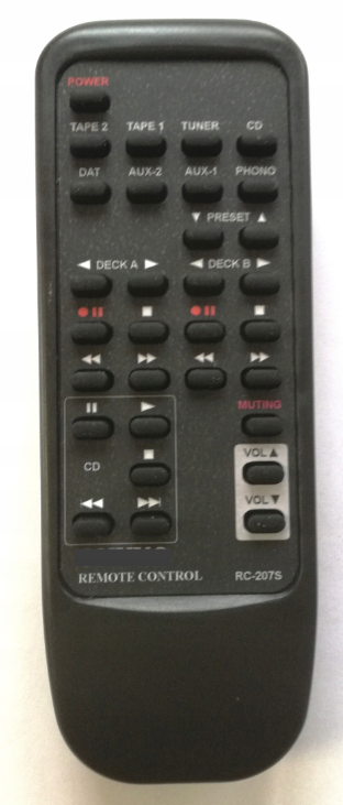 Denon RC-207, DCD-560, DCD-610 náhradný diaľkový ovládač rovnakého vzhľadu