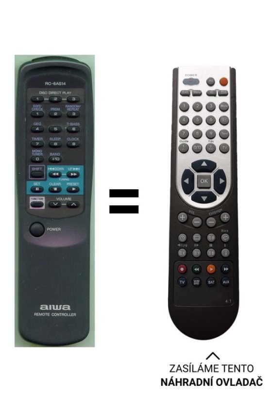 AIWA RC-6AS14 Replacement Remote Control