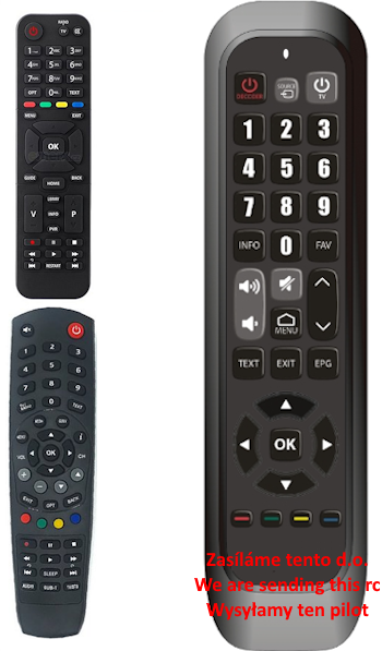 Kaon UPC FREESAT  simple, clear remote control for seniors