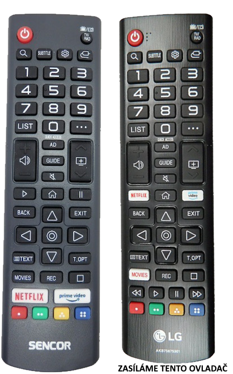 Original remote control for SENCOR SMART TVs