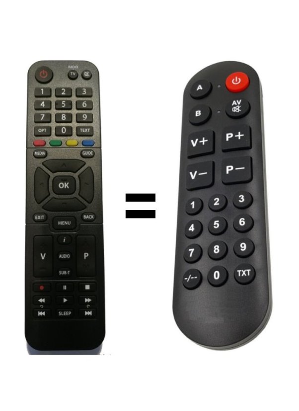 UPC C03600 (HDMI) náhradný diaľkový ovládač pre seniorov