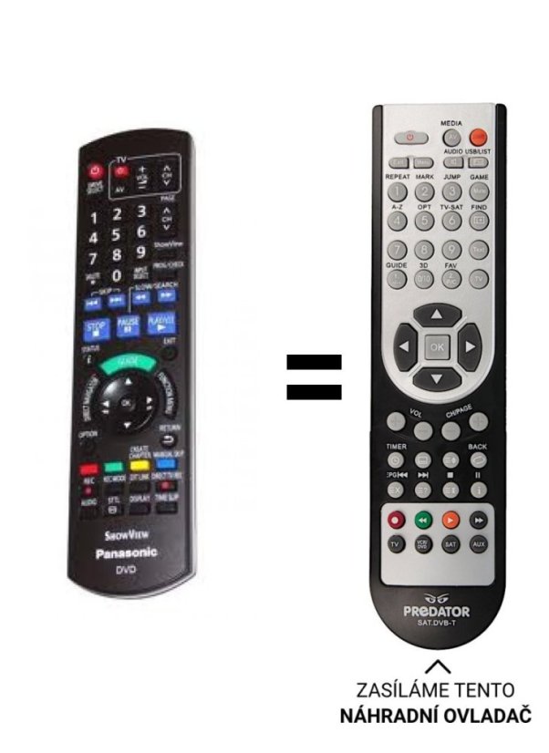 Panasonic N2QAYB000334 náhradní dálkový ovladač jiného vzhledu