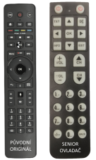 Náhradní dálkový ovladač pro seniory k O2 TV Set-top boxu nové generace Tech4Home