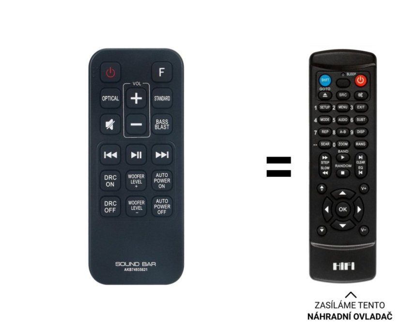 LG AKB74935621 náhradní dálkový ovladač jiného vzhledu