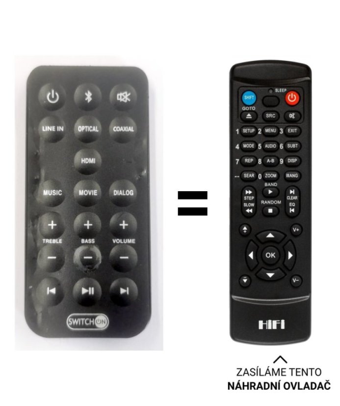 SWITCH ON SP-BM01 náhradný diaľkový ovládač MD44157