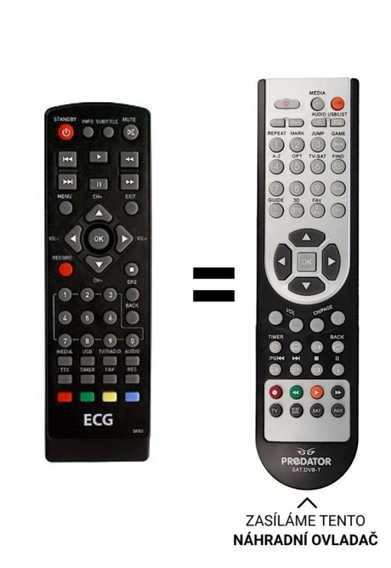 ECG DF00 Replacement Remote Control