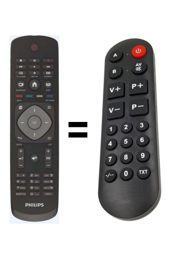 Philips 32PHS5505/12 náhradní dálkový ovladač pro seniory