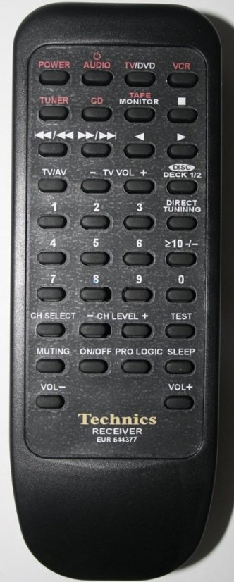 Panasonic / Technics EUR644377 náhradní dálkový ovladač stejného vzhledu