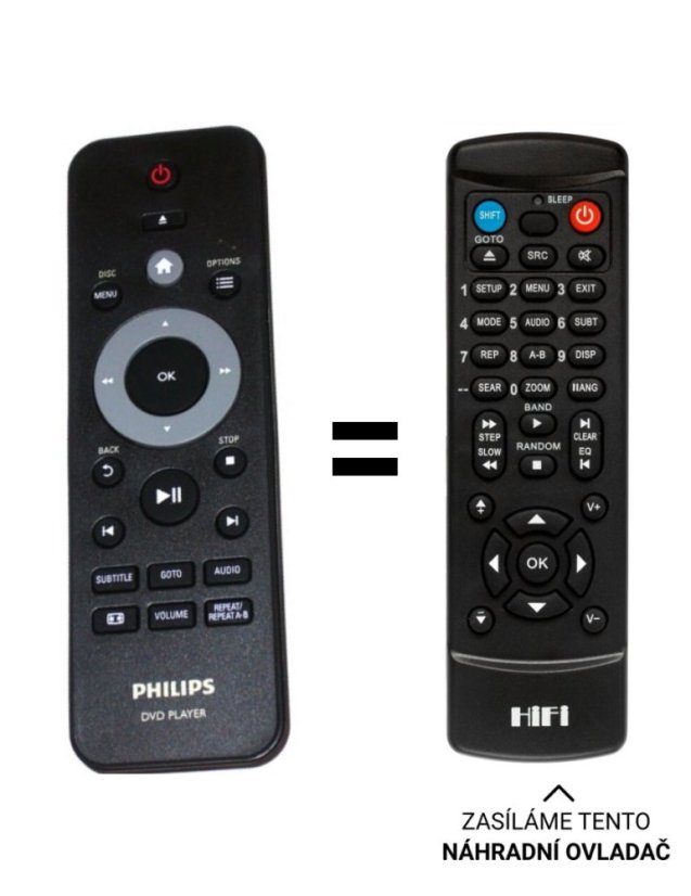 Philips 996510048814, 996510040711 náhradní dálkový ovladač jiného vzhledu