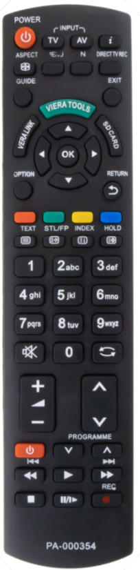 Panasonic N2QAYB000354, N2QAYB000328 náhradní dálkový ovladač stejného vzhledu