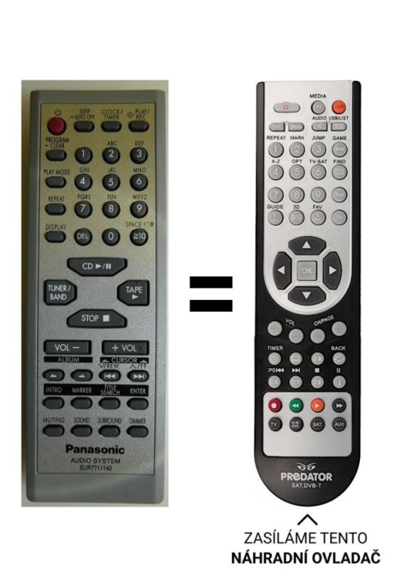 Panasonic SA-PM9 náhradní dálkový ovladač jiného vzhledu