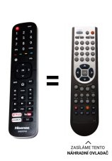 Hisense H55NEC5200 náhradní dálkový ovladač jiného vzhledu