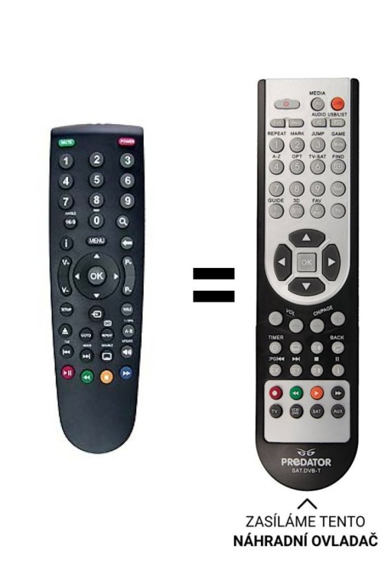 Grundig Vision2 19-2930TDVD, 22-2930TDVD Náhradné diaľkové ovládanie iného vzhľadu