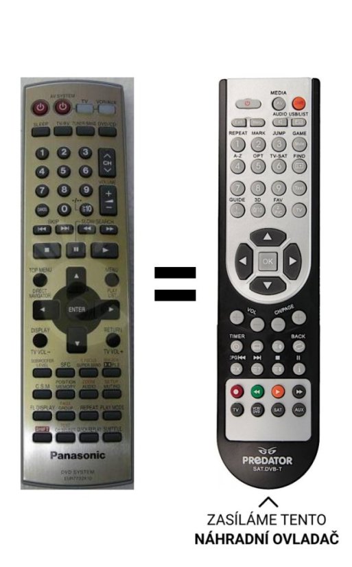 Panasonic EUR7722X10 náhradní dálkový ovladač jiného vzhledu