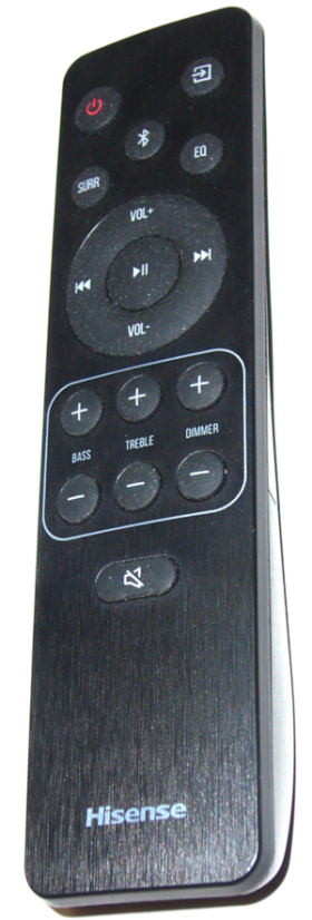 Hisense EN212FD1H original remote control, black.